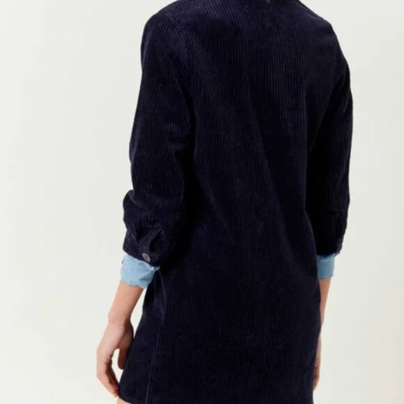 Sessun Gihan Navy Blue Corduroy Shirtdress - Picture 2 of 7